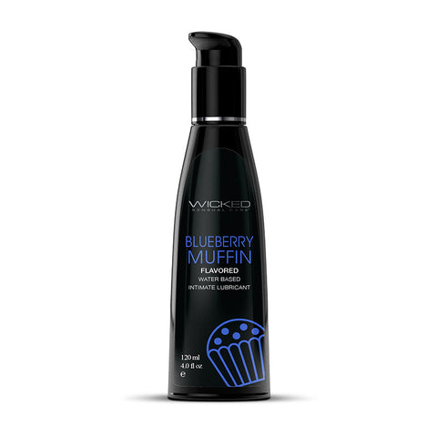 Wicked Aqua Blueberry Muffin Water Based Lubricant 120 Milliliters 4 Ounces ... No Colour Selected Flavoured Lube