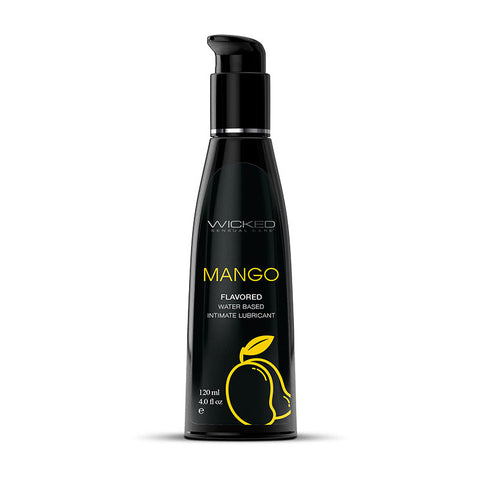 Wicked Aqua Mango Lubricant 120ml - Mango Flavored Water Based Flavoured Lube