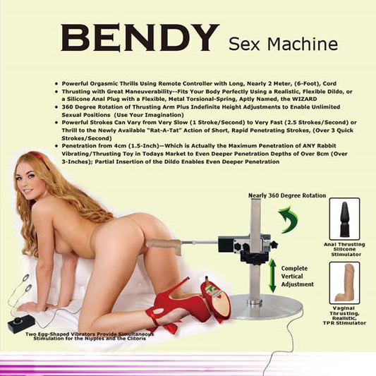 Bendy Sex Machine - Mains Powered Sex Machine 360° Flexibility