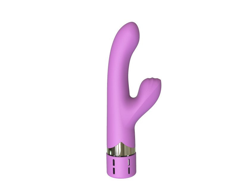 Squirting Vibrator Pink Silicone Ribbed Clitoral Stimulator Magnetic Rechargeable
