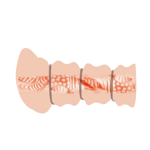 Crazy Bull Rossi Vagina Stroker with Tightening Rings for Enhanced Pleasure Strokers - Manual