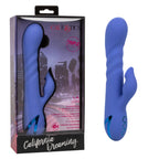 California Dreaming LA Love (Blue) – Silicone Triple Motor Massager with Suction and Vibration Blue > Vibrators > Ladies > Rabbit Multi