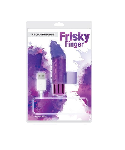 Frisky Finger Rechargeable Purple Vibrator for Pleasure Purple Finger Stimulator
