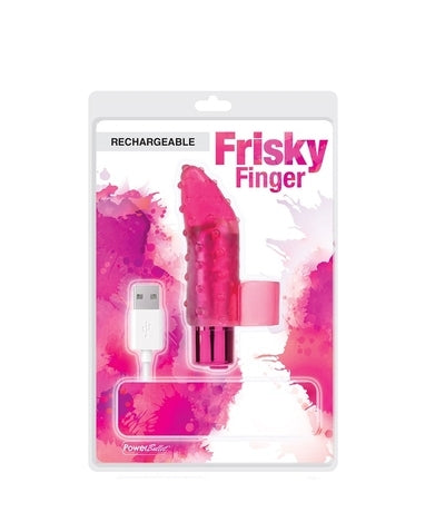 Frisky Finger Pink Vibrator for Couples Pink Finger Stimulator
