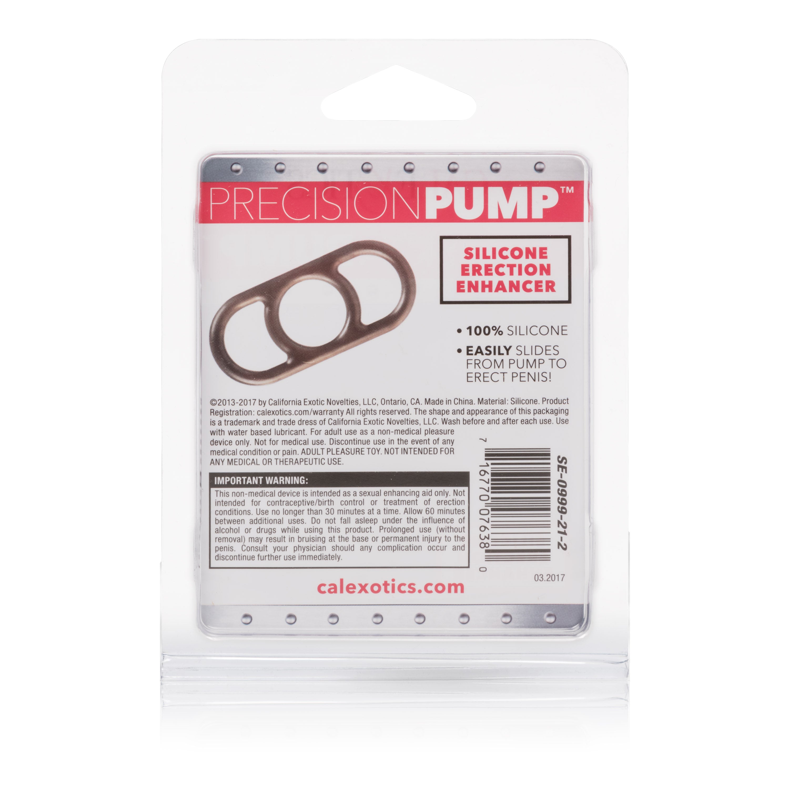 Precision Pump Silicone Erection Enhancer Smoke > Cock Ring > Single