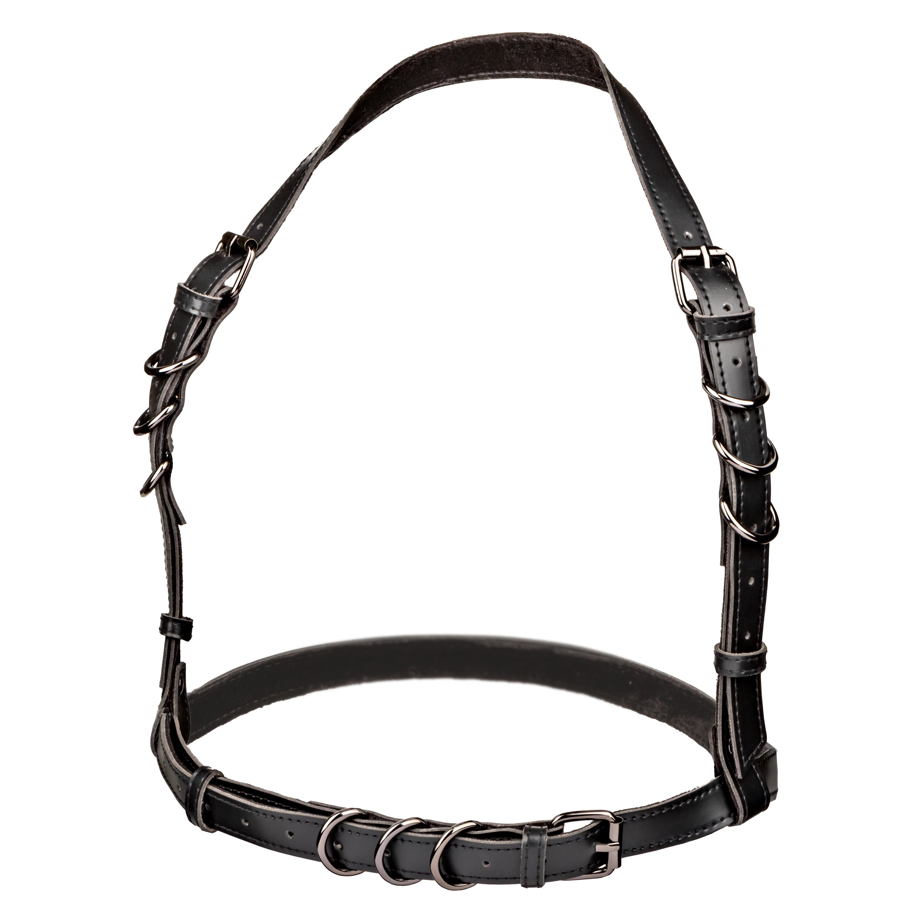 Euphoria Collection Halter Buckle Harness Vegan Leather with Velvet Interior Adjustable 25.5 Inch Strap and 39.5 Inch Underbust Womens Harnesses