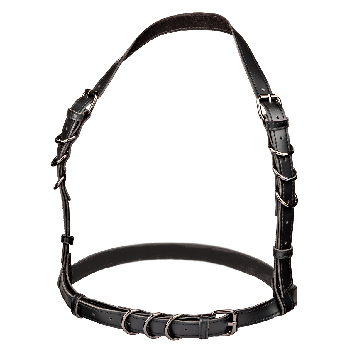 Euphoria Collection Halter Buckle Harness Vegan Leather with Velvet Interior Black One Size > Clothes > Womens Harnesses