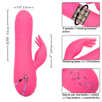 California Dreaming Sacramento Sweetie Pink Dual Stimulator with Rotating Beads and 10 Vibration Modes > Vibrators > Ladies > Rabbit