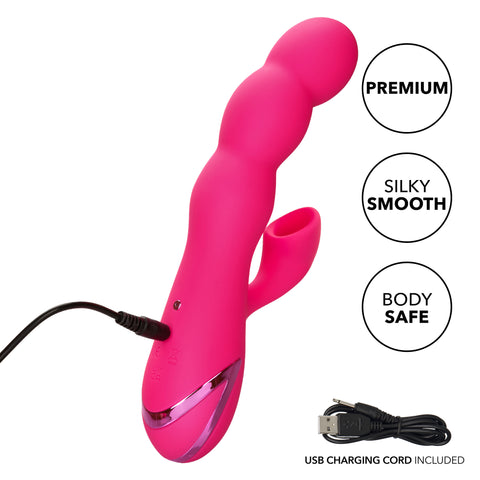 California Dreaming Oceanside Orgasm Massager with Clitoral Suction and Vibrating Functions VIBRATORS-RABBIT-MULTI
