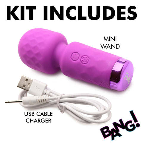 Bang 10X Mini Silicone Wand in Purple > Sex Toys For Ladies > Wand Massagers and Attachments