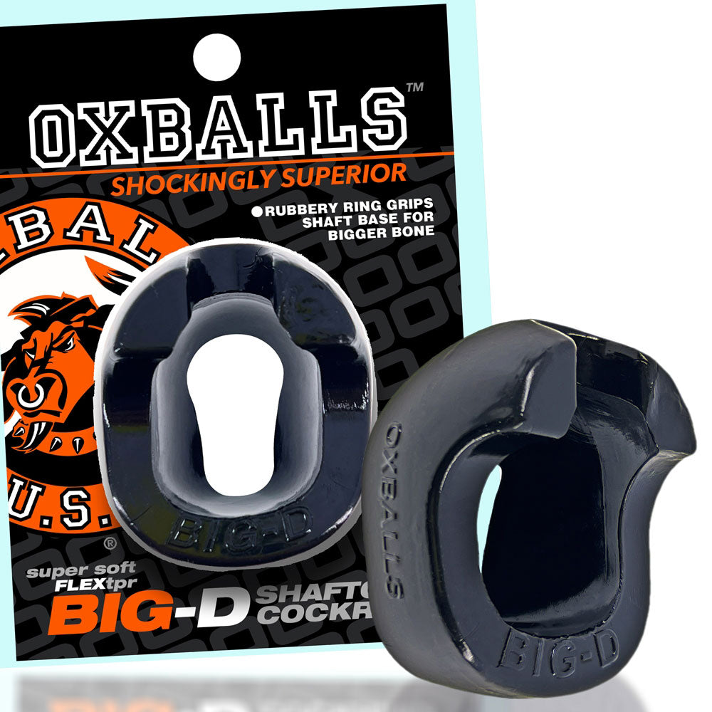 Big D Shaft Grip Cock Ring Black > Cock Ring > Single