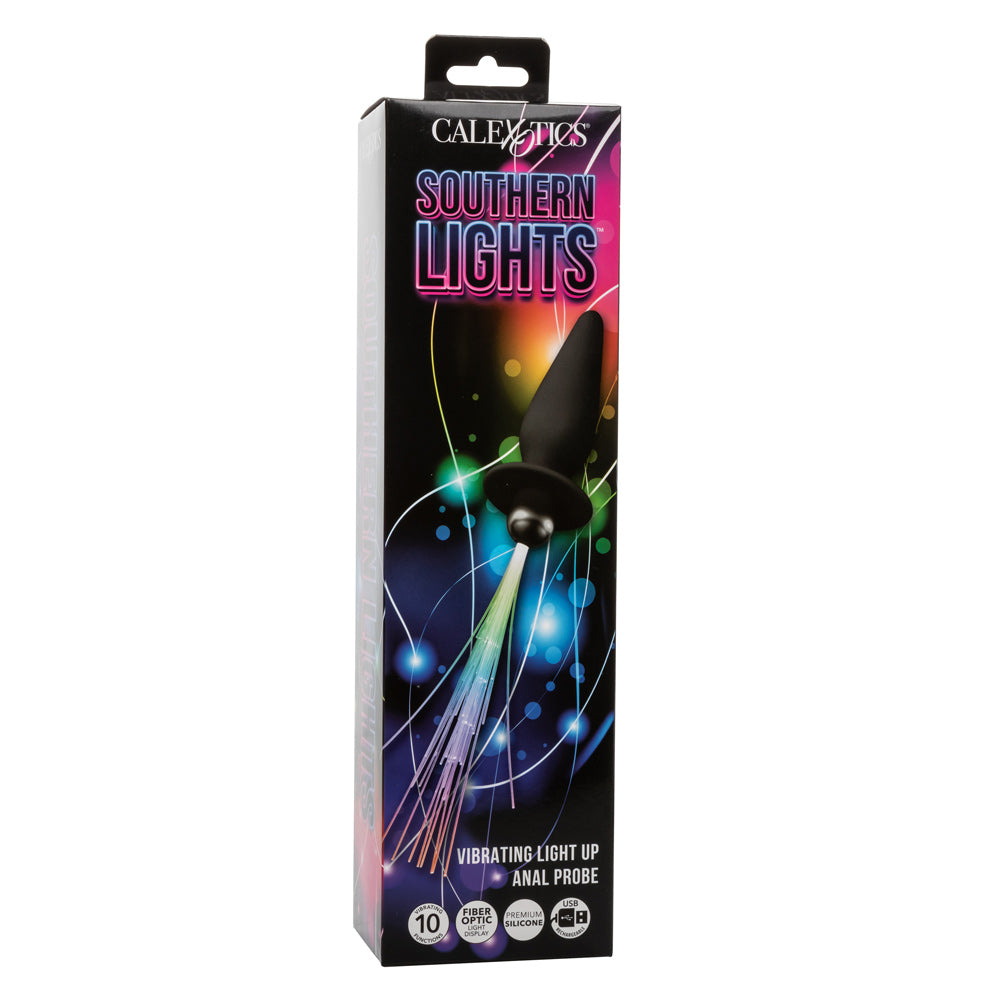 Southern Lights™ Vibrating Light Up Butt Plug Black Silicone > Anal Range > Vibrating Butt Plugs