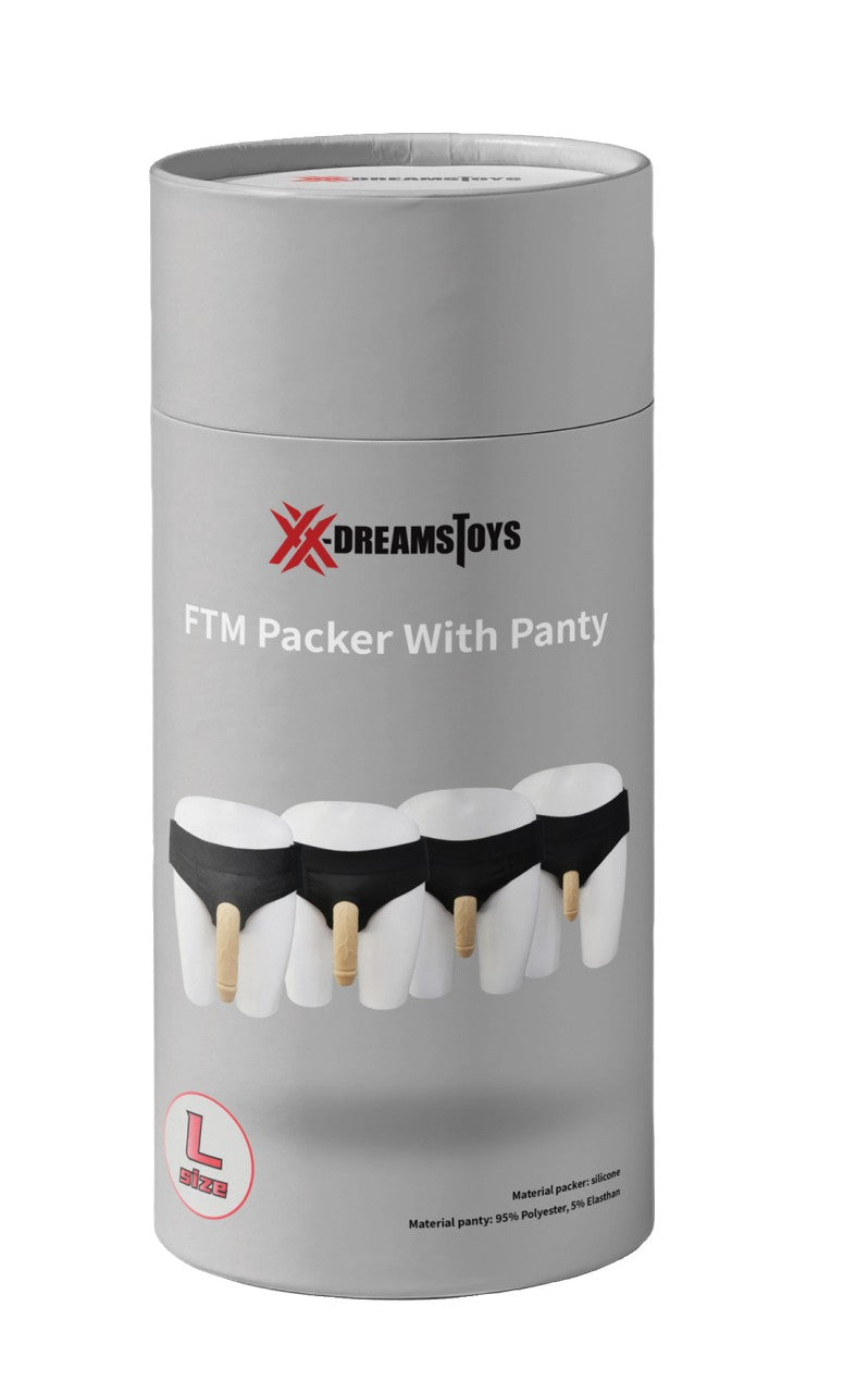 XX-Dreamstoys FTM Silicone Packer with Black Panty Size L 18cm Length 4.5cm Diameter > Gender > Packers