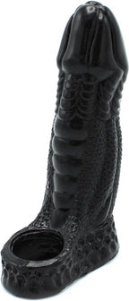 Kiotos Monstar Sleeve 01 Black 6.5" Inch Textured Flexible Liquid Silicone Sleeve > Sex Toys For Men > Penis Sleeves