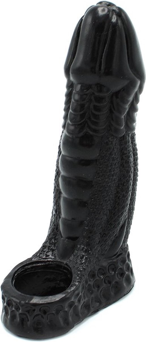 Kiotos Monstar Sleeve 01 Black 6.5" Inch Textured Flexible Liquid Silicone Sleeve > Sex Toys For Men > Penis Sleeves