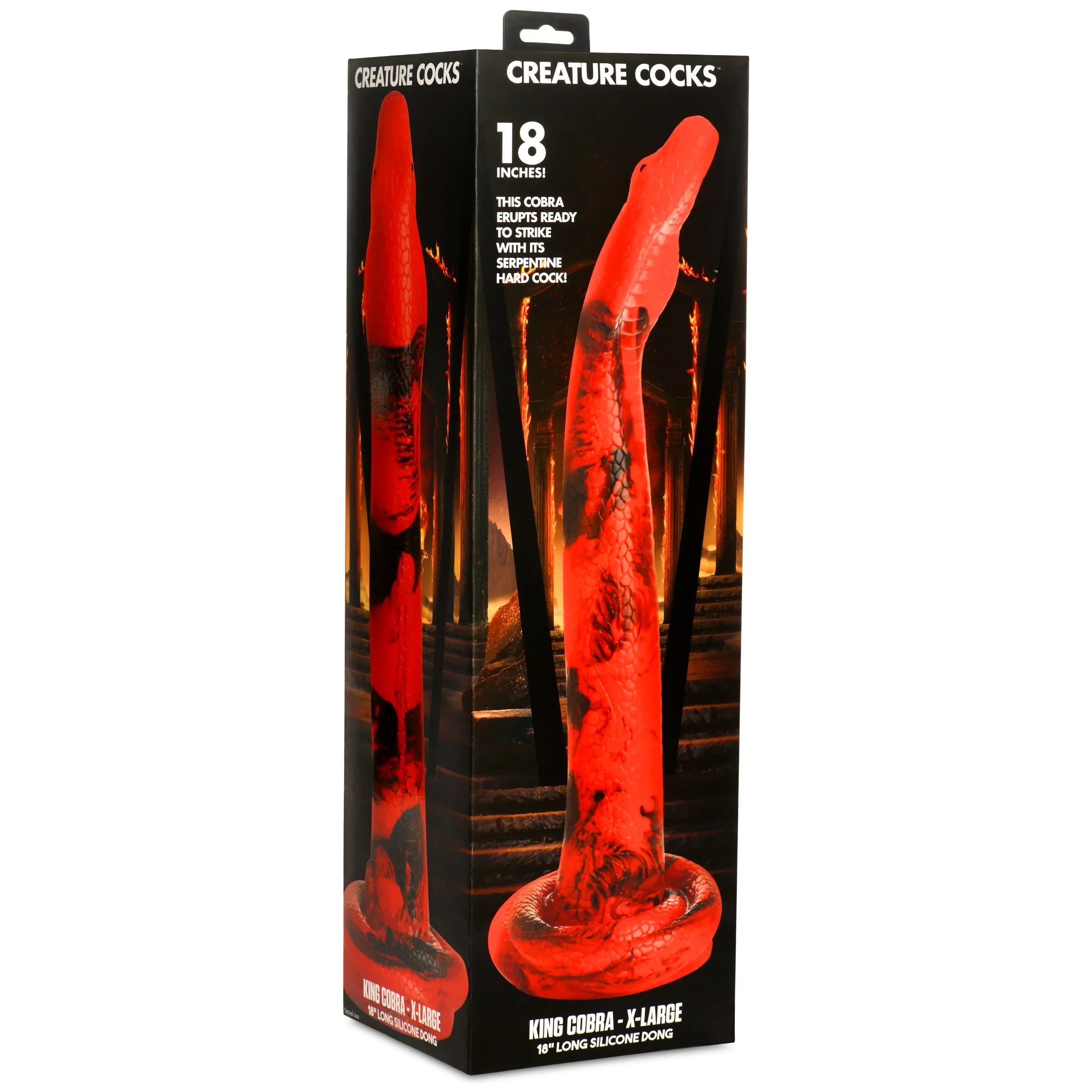 Creature Cocks King Cobra - X-Large 18 Long Silicone Dong