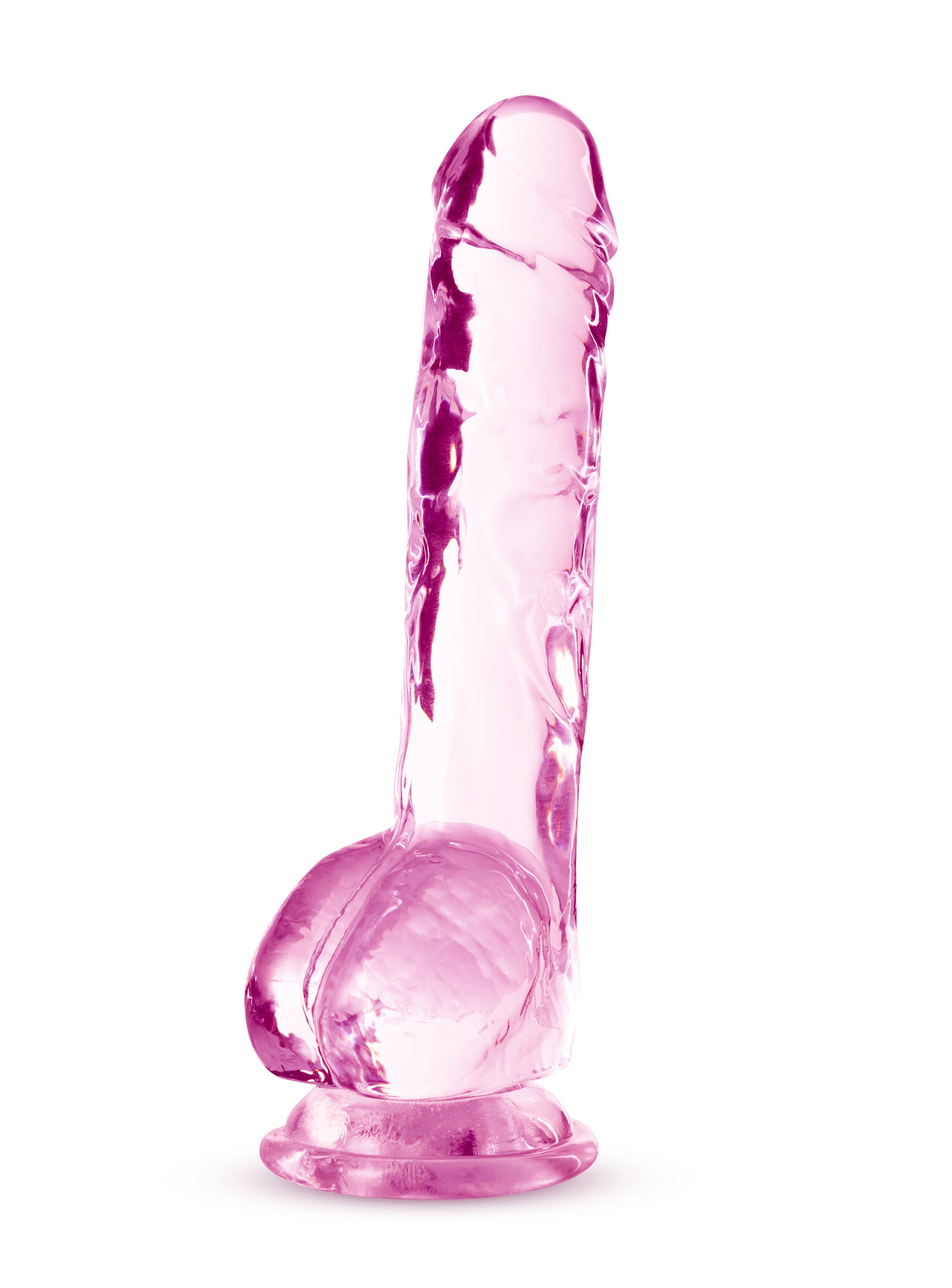 Naturally Yours 8 Inch Crystaline Dildo Rose > Dildos > Realistic Dildos