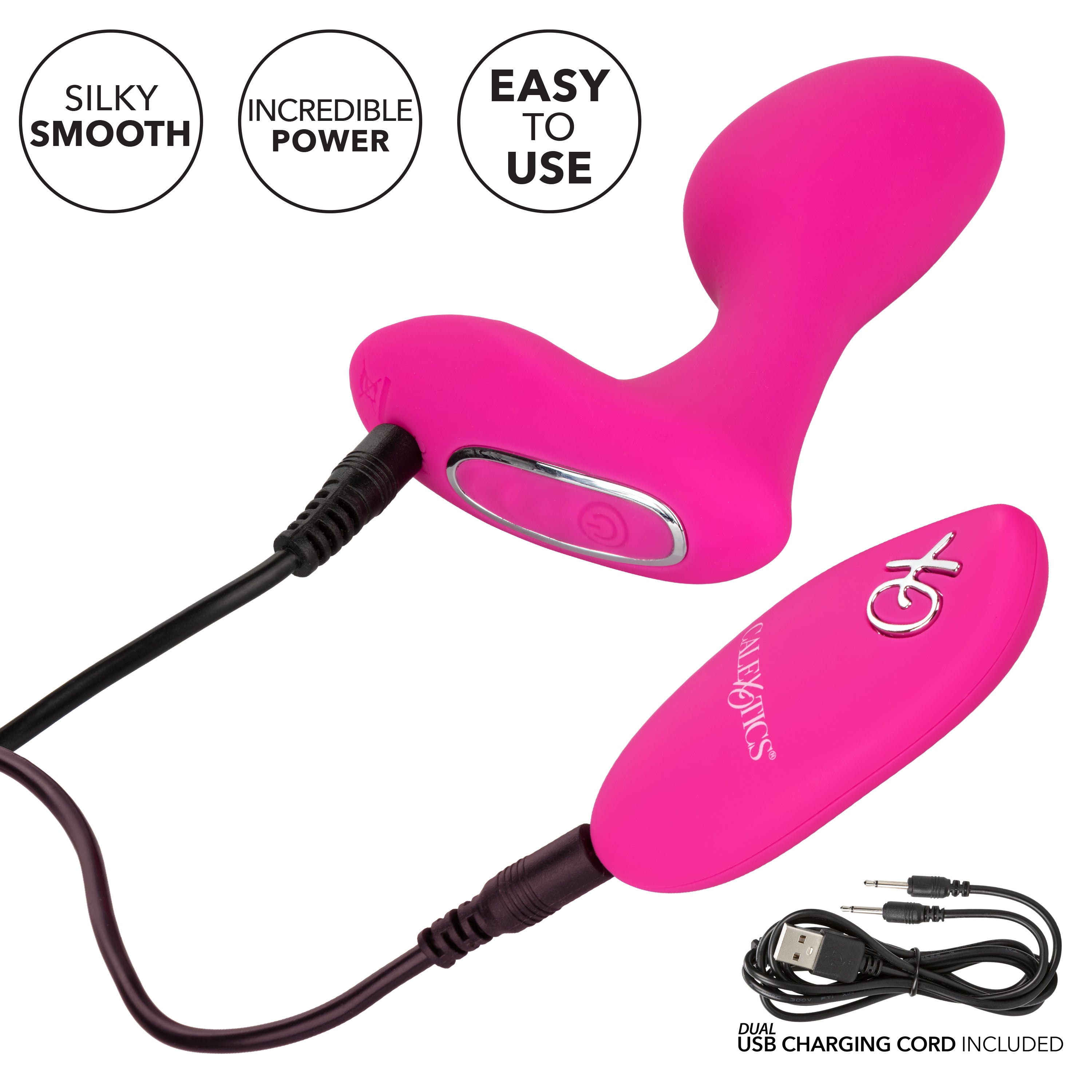 CalExotics Pink Silicone Remote G-Spot Arouser with 12 Vibration Functions and USB Rechargeable STIMULATORS