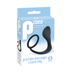 The 9s P Zone Cock Ring Black Anal Plug With Cock Ring Black > Anal Range > Prostate Plugs
