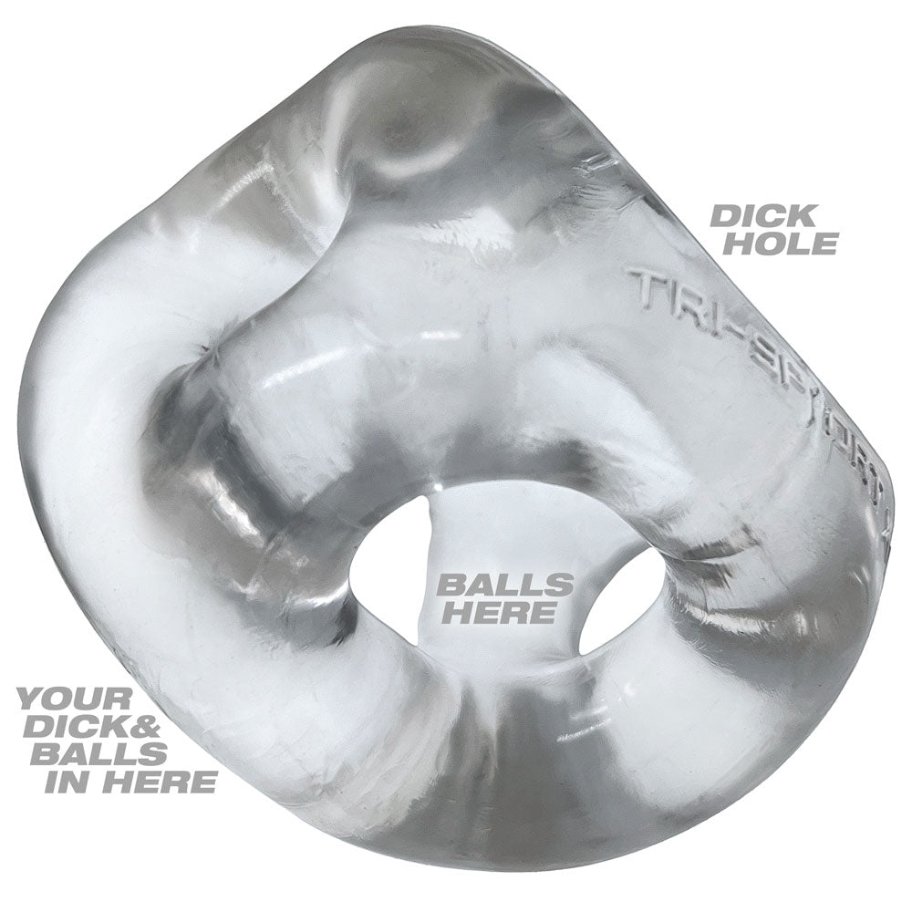 OXBALLS TRI-SPORT XL Thicker 3-Ring Cocksling Clear – Enhanced Support and Bulge Enhancement Default Title > Cock Ring > Sling