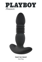 Playboy Pleasure Trust the Thrust 13.7 cm Butt Plug Black > Anal Range > Vibrating Butt Plugs
