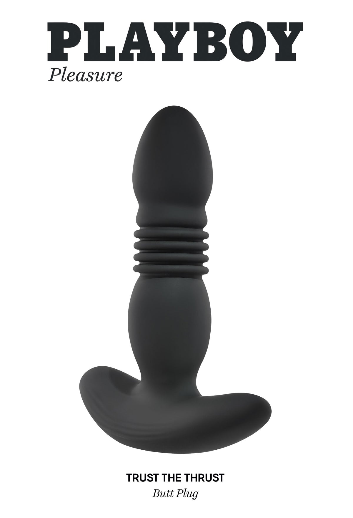 Playboy Pleasure Trust the Thrust 13.7 cm Butt Plug Black > Anal Range > Vibrating Butt Plugs