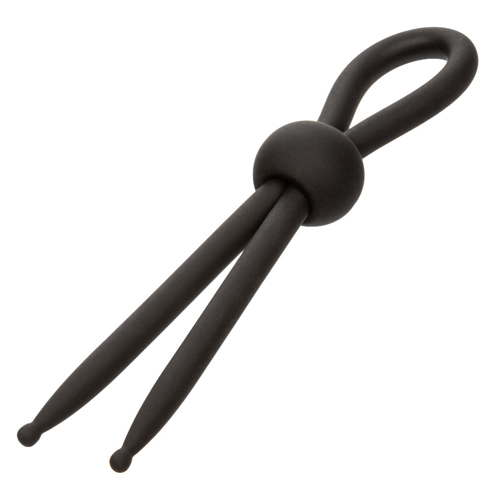 Alpha Liquid Silicone Lasso Ring Black Adjustable Size Stretchy Enhancer COCK RINGS