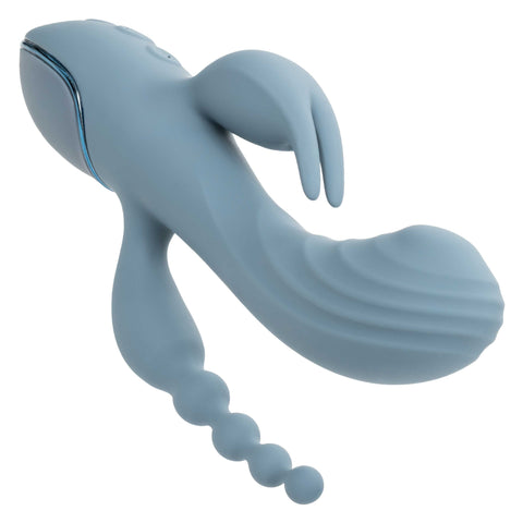 Triple Motor Rechargeable Vibrator Massager With Beaded Tail VIBRATORS-RABBIT
