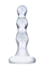 Glas 4 Inch Triple Play Beaded Clear Glass Butt Plug > Glass > Toys