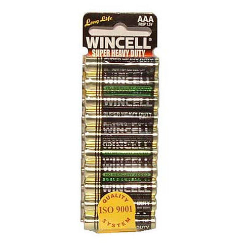 Wincell Super Heavy Duty AAA Batteries 10 Pack for Electronics and Toys Batteries