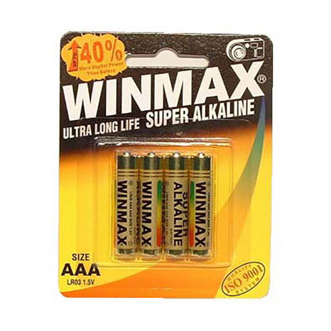 Winmax AAA Super Alkaline Batteries - AAA 4 Pack for Enhanced Power Default Title Batteries