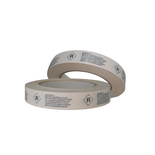 R Rated Tape 96 Pack White Warning Label Tape Default Title Tape