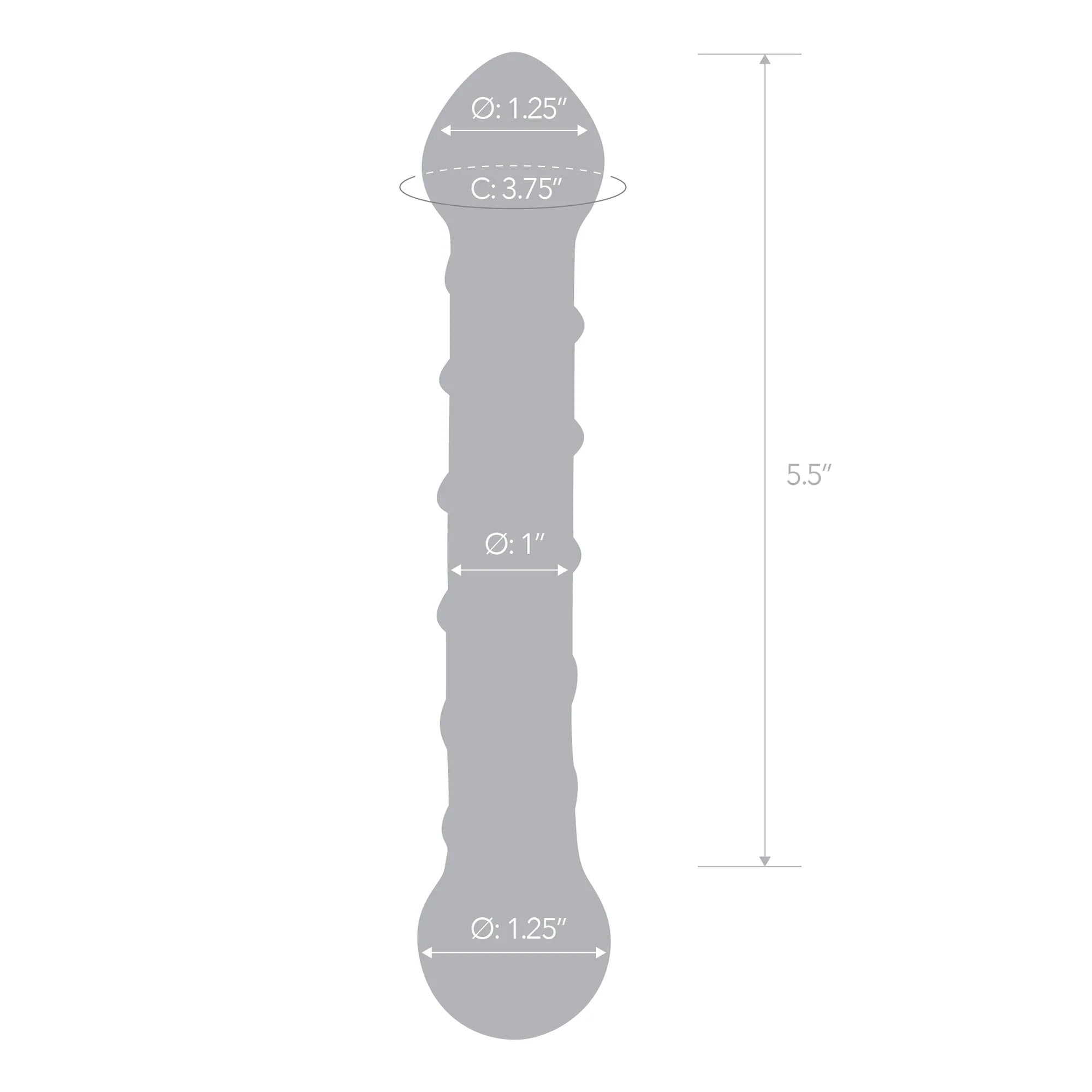 Glas 6.5 Inch Spiral Dildo with Blue Swirls > Glass > Dildos