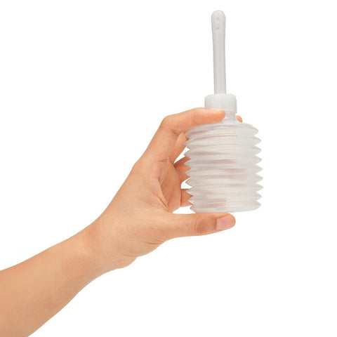 AquaClean Silicone One-Way Valve Douche Set with Butt Plug Nozzle Douches