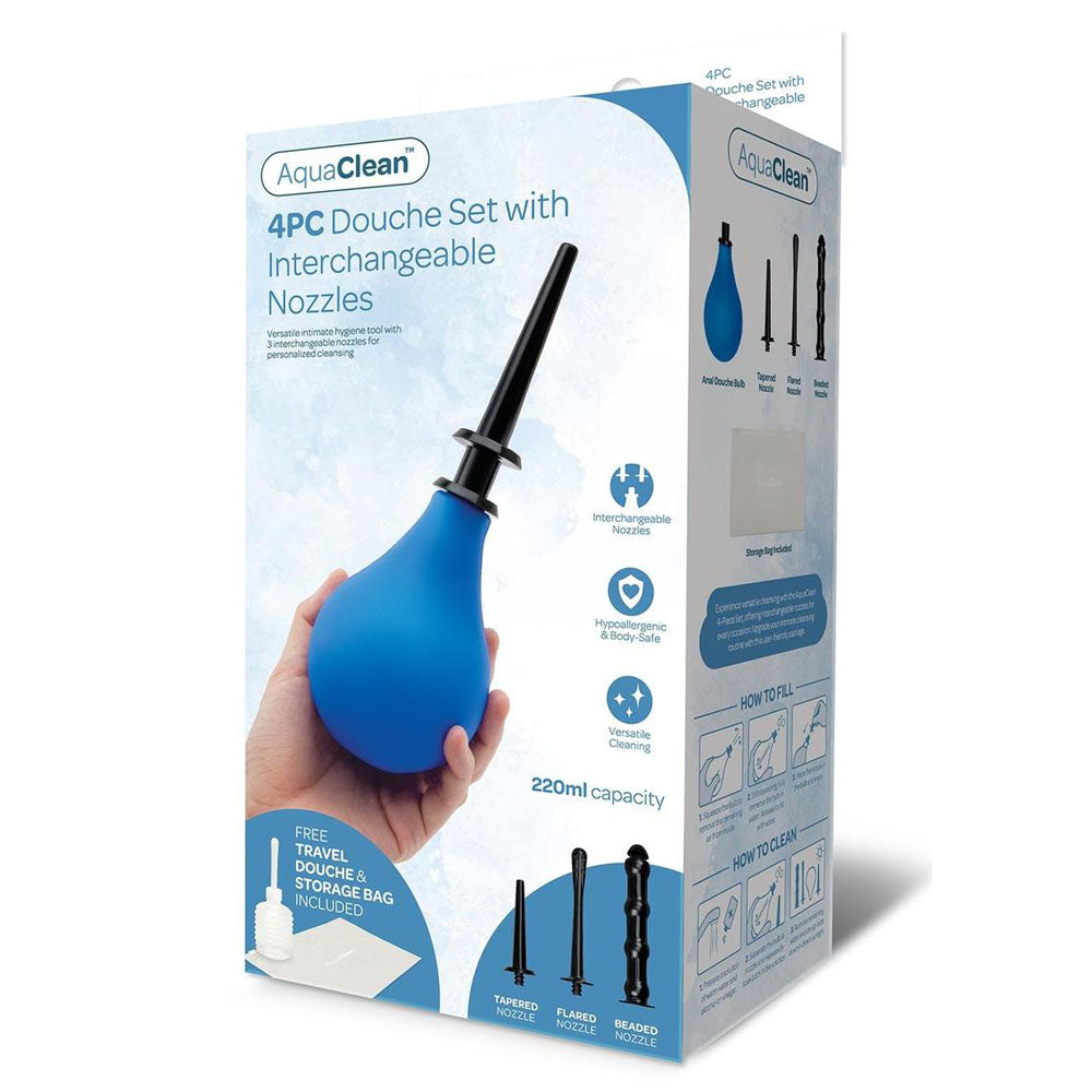 AquaClean 4-Piece Douche Set With Travel Douche Included – 220ml Capacity Secondary image