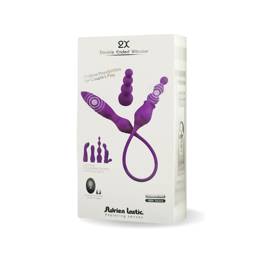 Adrien Lastic 2X + LRS (Purple) – Waterproof Double Ended Dildo with Remote Control and Vibration Modes Default Title > Dildos > Double Dildos