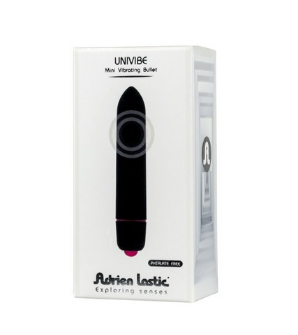 Adrien Lastic Univibe Mini Black Silicone Vibrating Bullet with 10 Modes and AAA Battery Included Default Title BULLETS