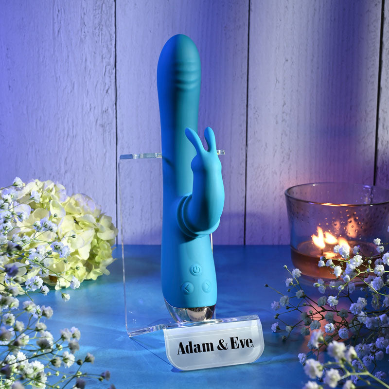 Adam & Eve Shimmy & Shake Velvet Rabbit Vibrator 22.3cm > Vibrators > Ladies > Rabbit