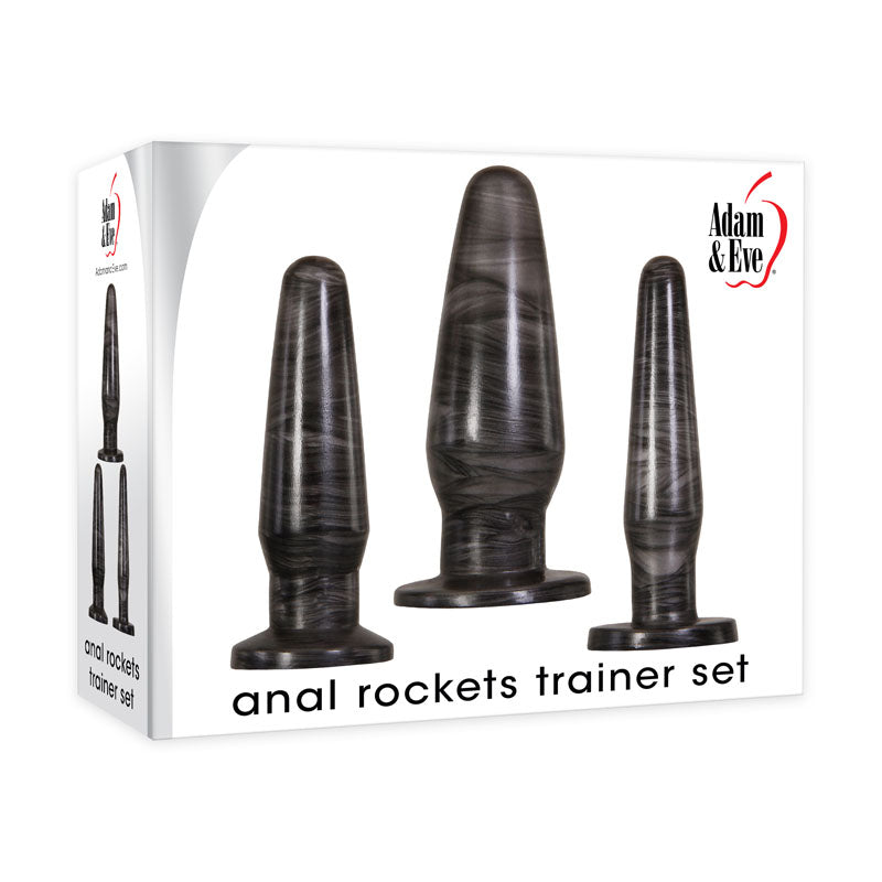 Anal Rockets Trainer Set - 3 Piece Galaxy PVC Plugs Default Title > Anal Range > Butt Plug Kits