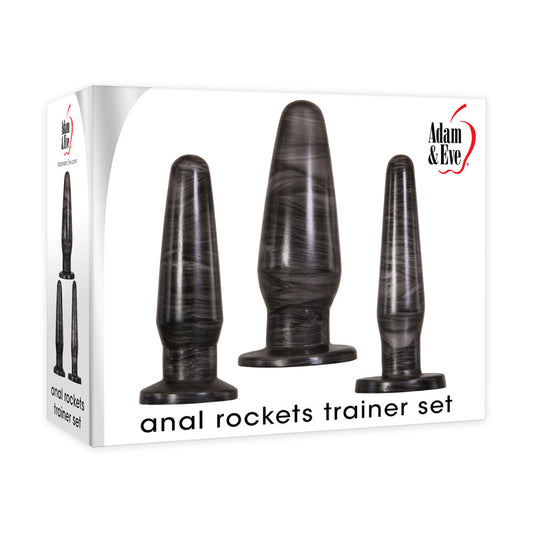 Anal Rockets Trainer Set - 3 Piece Galaxy PVC Plugs