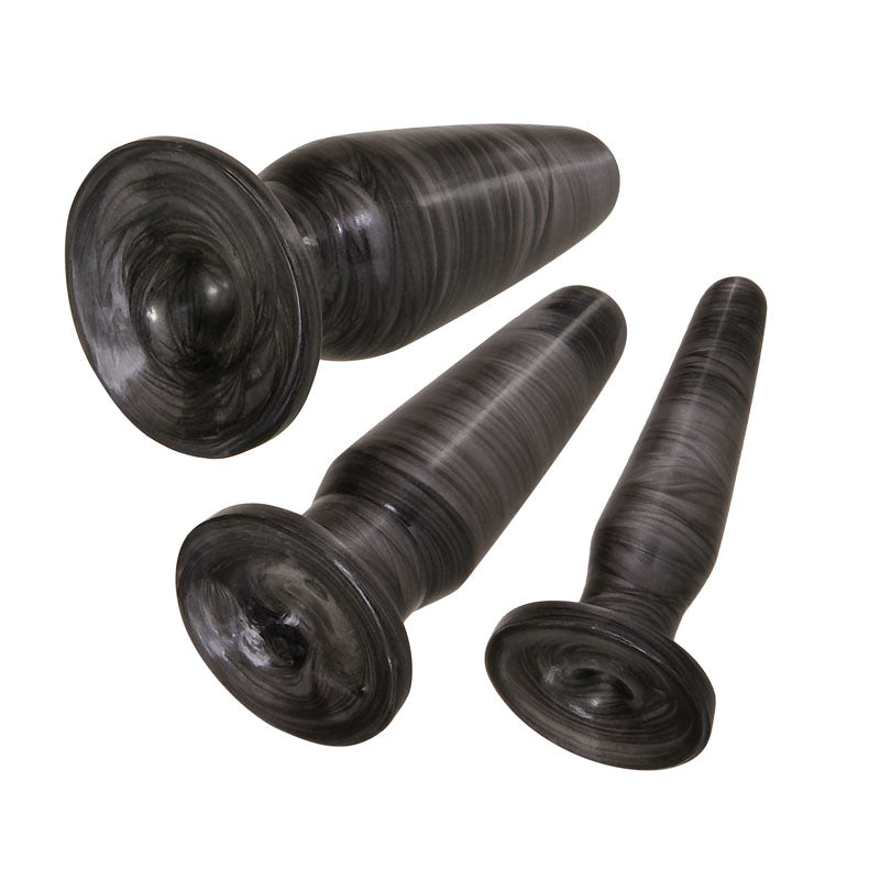 Anal Rockets Trainer Set - 3 Piece Galaxy PVC Plugs > Anal Range > Butt Plug Kits
