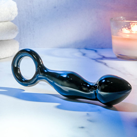 Adam & Eve ADAMS GLASS PROSTATE MASSAGER -  Glass 16.6 cm Prostate Massager