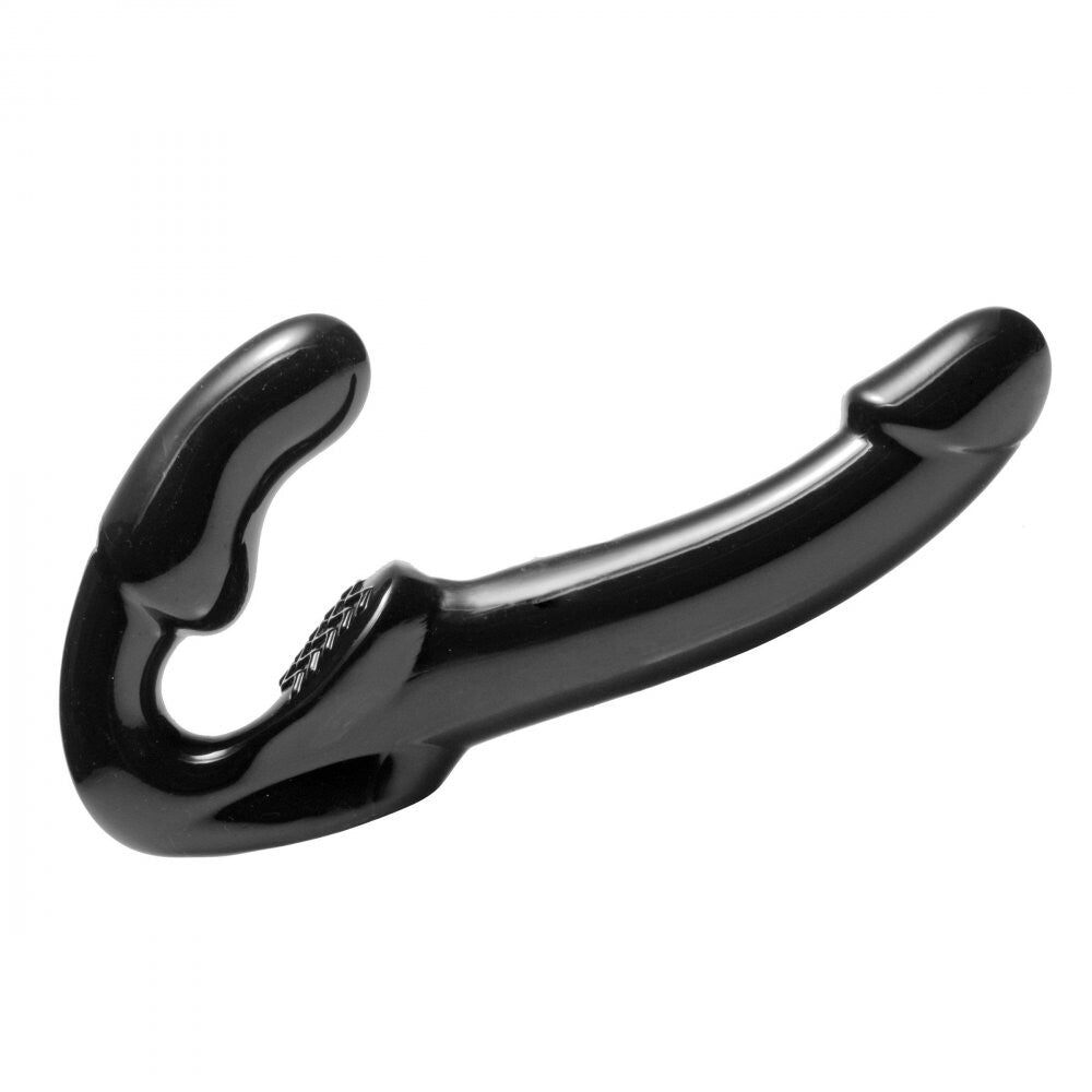Xr Revolver Strapless Strap On G Spot Dildo Silicone Black > Realistic Dildos and Vibes > Strapless Strap Ons