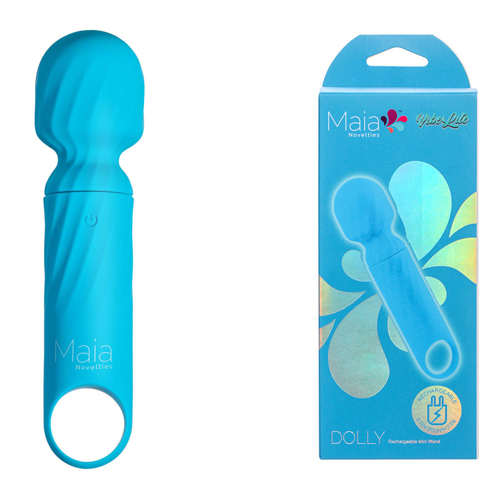 Maia DOLLY - 10-Function Mini Wand 12.7 cm Long Blue > Sex Toys > Mini Massagers