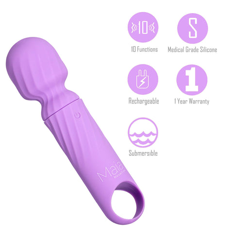 Maia Dolly Mini Massage Wand Purple Electric Massager