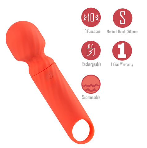 Maia Dolly Mini Massage Wand in Orange Electric Massager