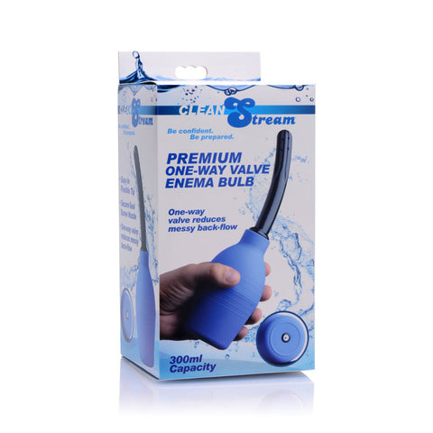 Premium One Way Valve Enema Bulb 300ml Blue 4.75 Inch Douches