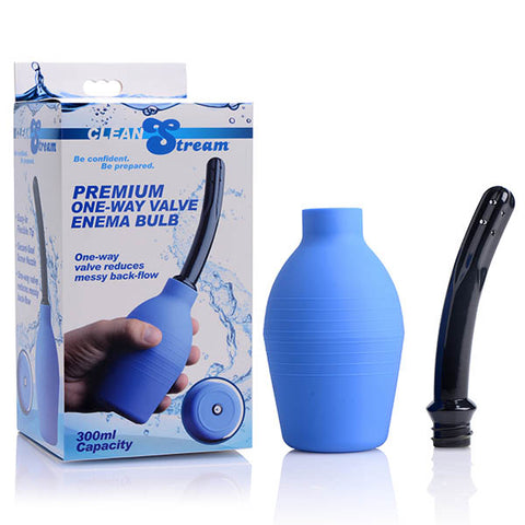 Premium One Way Valve Enema Bulb 300ml Blue 4.75 Inch Blue Douches