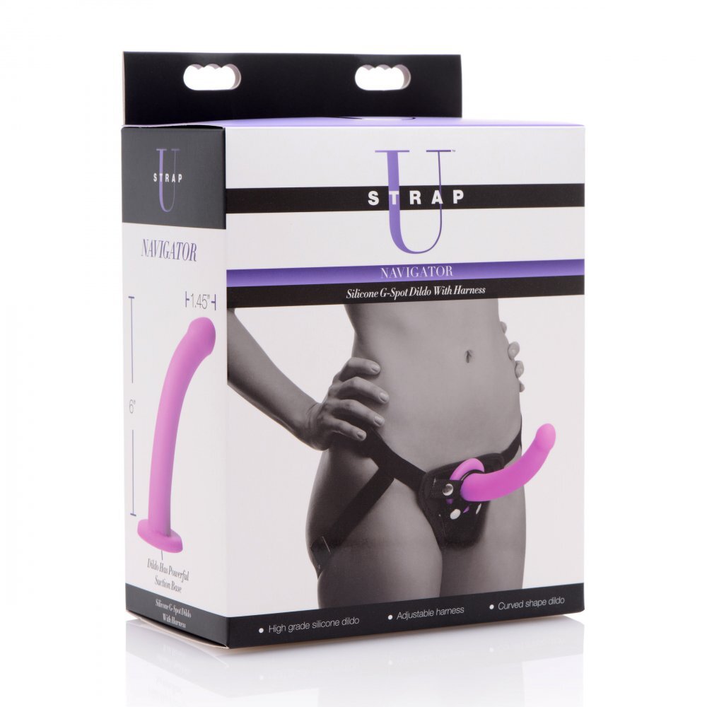XR Navigator Strap On Adjustable Harness With G Spot Dildo 7" Inches > Dildos > Strap On Harnesses