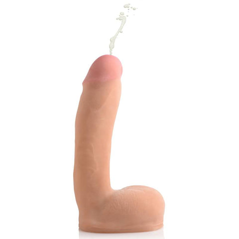 8in Dual Density Squirting Dildo w Balls Reservoir - Realistic Feel Dongs Squirting